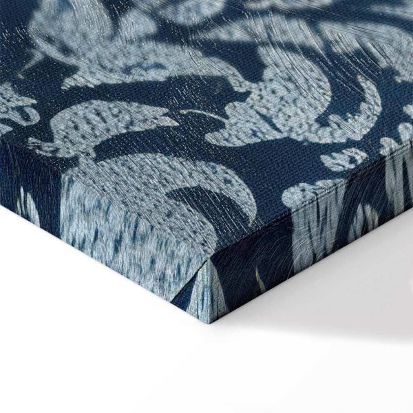 Tableau - Retro Ornament Decorative Motif in Worn Blues