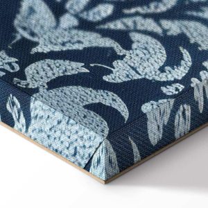 Tableau - Retro Ornament Decorative Motif in Worn Blues