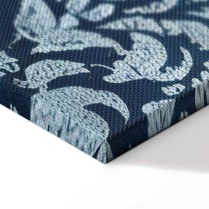 Tableau - Retro Ornament Decorative Motif in Worn Blues