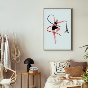 Tableau - Rhythmic Gymnastics - Illustration of a Woman With a Ribbon