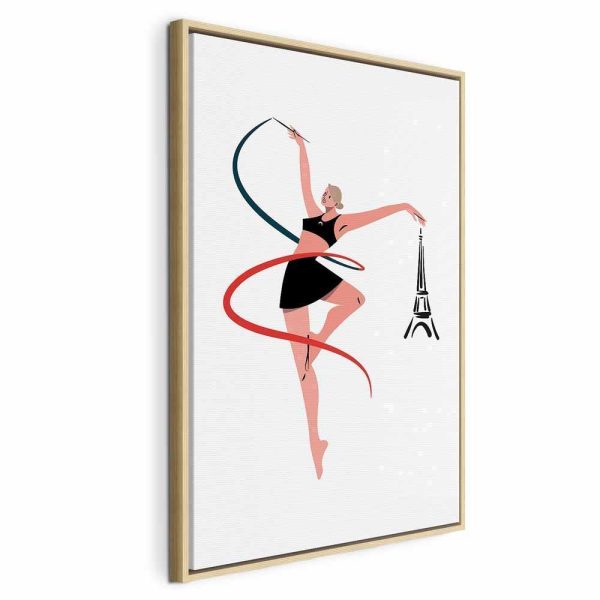 Tableau - Rhythmic Gymnastics - Illustration of a Woman With a Ribbon