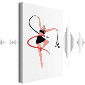 Tableau - Rhythmic Gymnastics - Illustration of a Woman With a Ribbon
