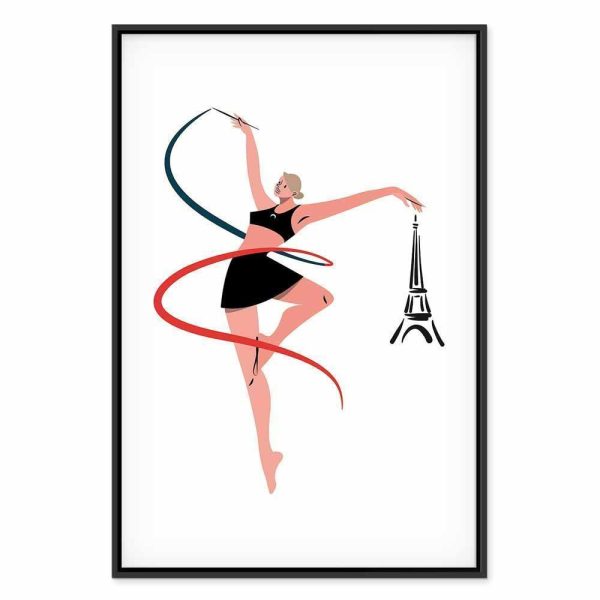 Tableau - Rhythmic Gymnastics - Illustration of a Woman With a Ribbon