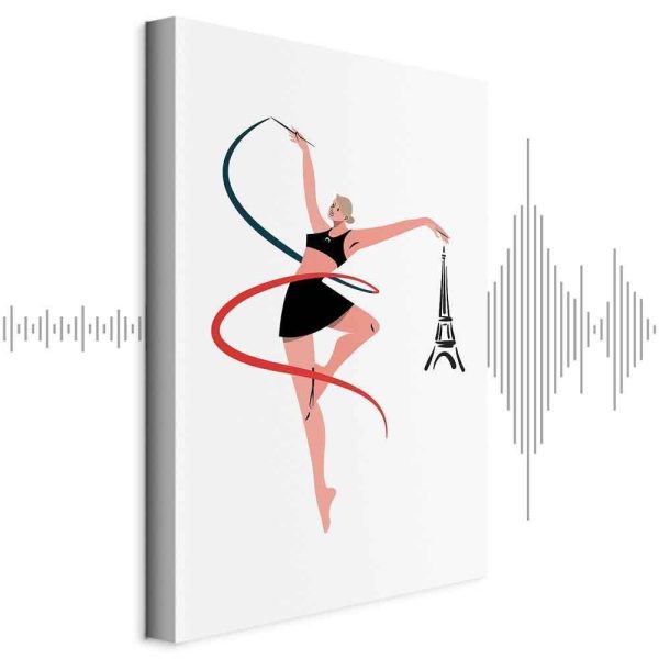 Tableau - Rhythmic Gymnastics - Illustration of a Woman With a Ribbon