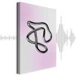 Tableau - Silver Intricacies - Fluid Metallic Figure on a Gradient Background