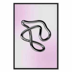 Tableau - Silver Intricacies - Fluid Metallic Figure on a Gradient Background