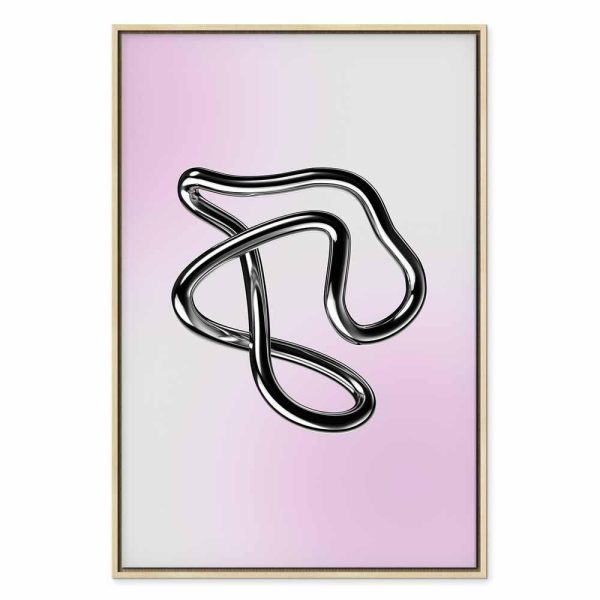 Tableau - Silver Intricacies - Fluid Metallic Figure on a Gradient Background