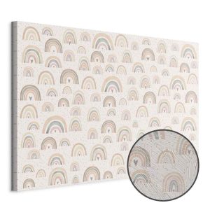 Tableau - Spring - Pastel Rainbows with Hearts on a Rainy Day