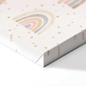 Tableau - Spring - Pastel Rainbows with Hearts on a Rainy Day