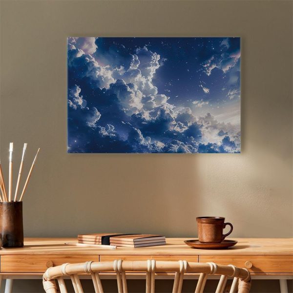 Tableau - Starry Clouds and Delicate Light Over a Corner of the Sky