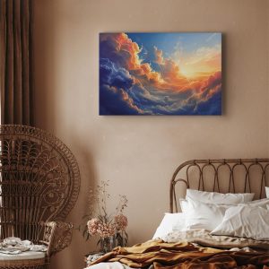 Tableau - Sunset Over a Cloudy Sea: A Wonderful Symphony of Colors