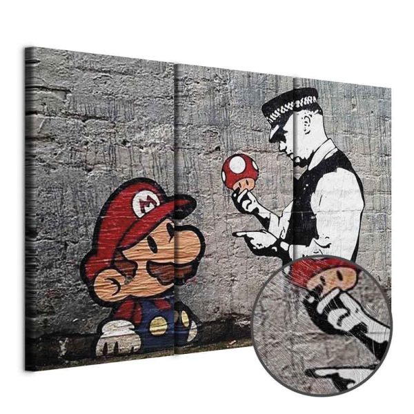 Tableau - Super Mario Mushroom Cop by Banksy