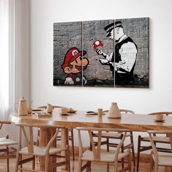 Tableau - Super Mario Mushroom Cop by Banksy