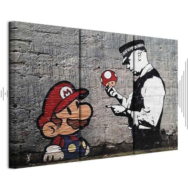 Tableau - Super Mario Mushroom Cop by Banksy