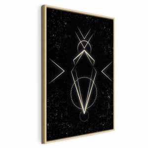 Tableau - Symmetry of Shapes (1-part) - Graphic Motif in Black Shade