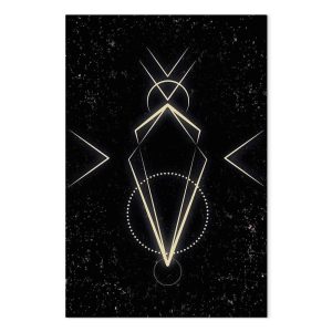 Tableau - Symmetry of Shapes (1-part) - Graphic Motif in Black Shade