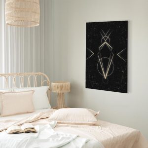 Tableau - Symmetry of Shapes (1-part) - Graphic Motif in Black Shade