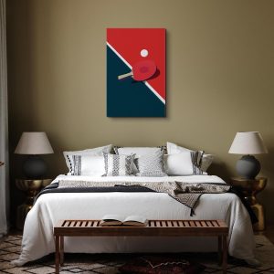 Tableau - Table Tennis - Racket and Ball on the Table