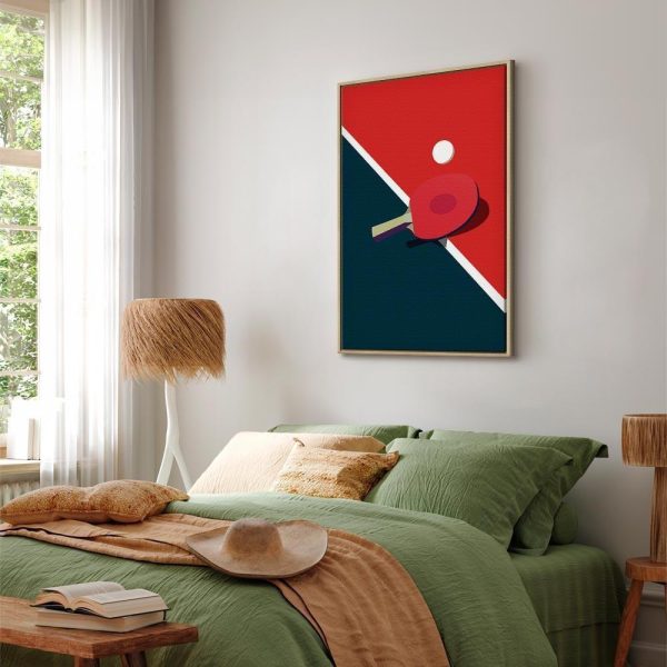 Tableau - Table Tennis - Racket and Ball on the Table