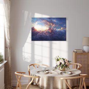 Tableau - The Sun in Hiding: The Golden Face of the Sky Over a Cloudy Sea