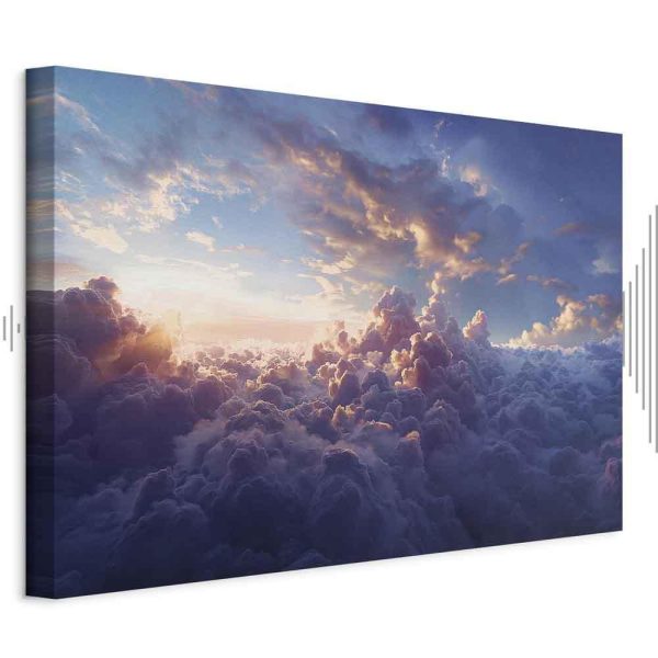 Tableau - The Sun in Hiding: The Golden Face of the Sky Over a Cloudy Sea