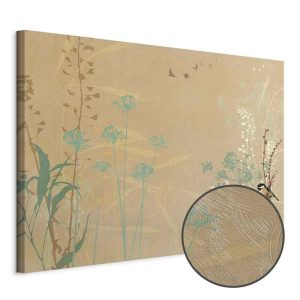 Tableau - Tiny Bird - Colorful Grasses in Golden Shades of Sunset