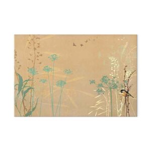 Tableau - Tiny Bird - Colorful Grasses in Golden Shades of Sunset