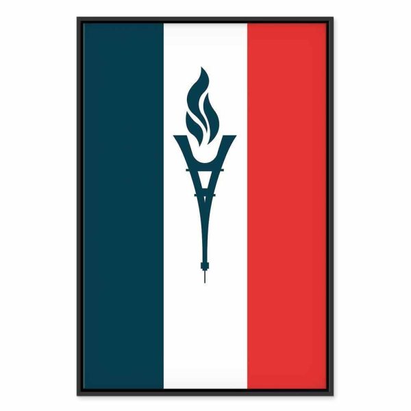 Tableau - Torch Against the Backdrop of the French Flag