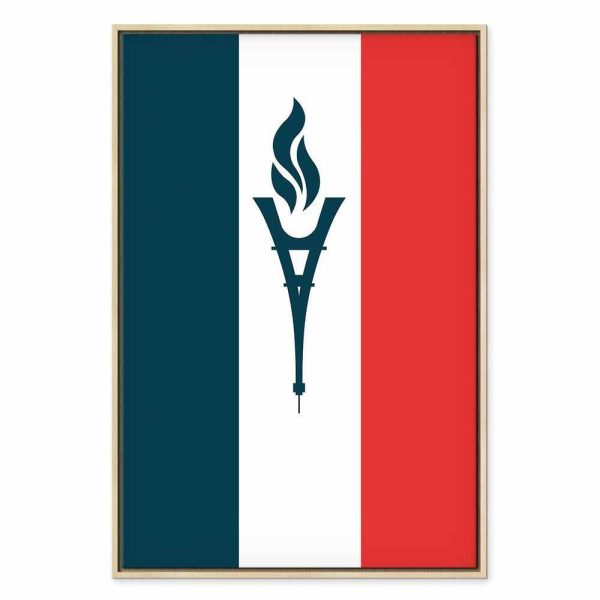 Tableau - Torch Against the Backdrop of the French Flag