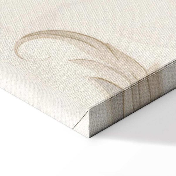 Tableau - Turquoise Flowers in Retro Ambience Floristic Ornaments