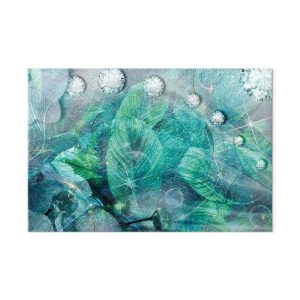 Tableau - Turquoise Leaves (1 Part) Wide
