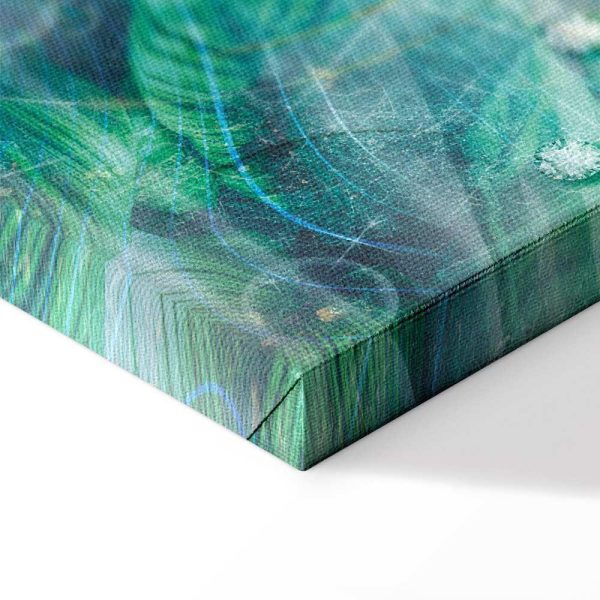 Tableau - Turquoise Leaves (1 Part) Wide