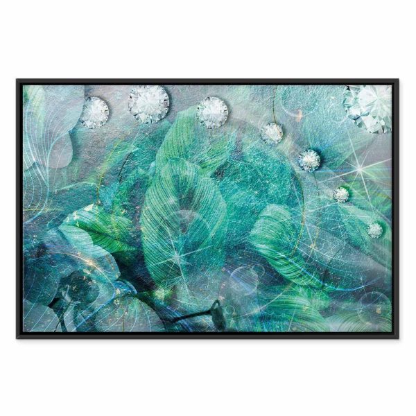 Tableau - Turquoise Leaves (1 Part) Wide
