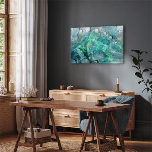 Tableau - Turquoise Leaves (1 Part) Wide