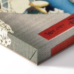 Tableau - Utagawa Hiroshige – Drum bridge and Setting Sun Hill at Meguro