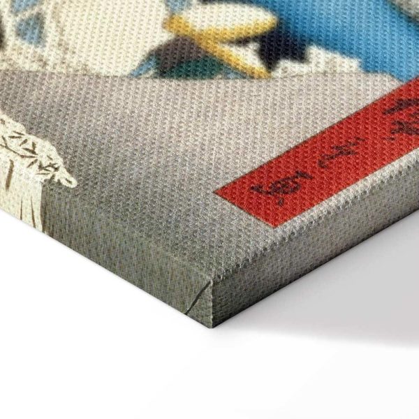 Tableau - Utagawa Hiroshige – Drum bridge and Setting Sun Hill at Meguro