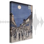 Tableau - Utagawa Hiroshige – Night time view of Saruwaka Street