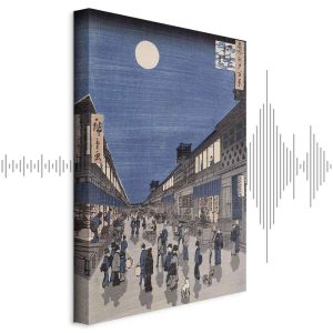 Tableau - Utagawa Hiroshige – Night time view of Saruwaka Street