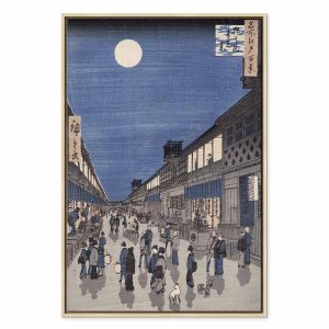 Tableau - Utagawa Hiroshige – Night time view of Saruwaka Street