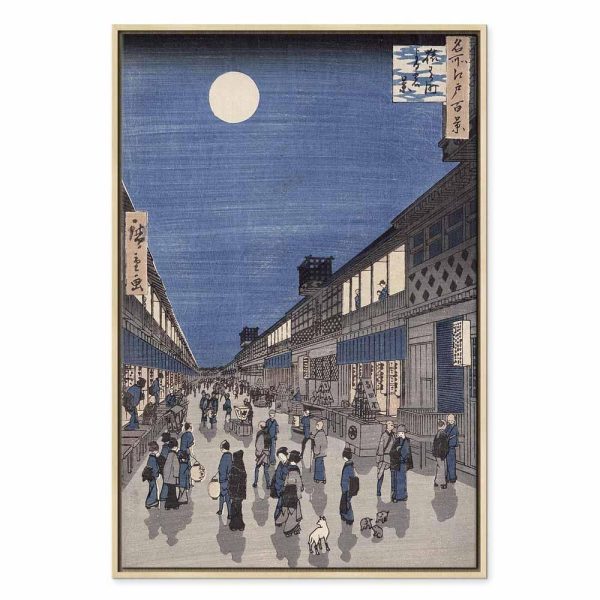 Tableau - Utagawa Hiroshige – Night time view of Saruwaka Street