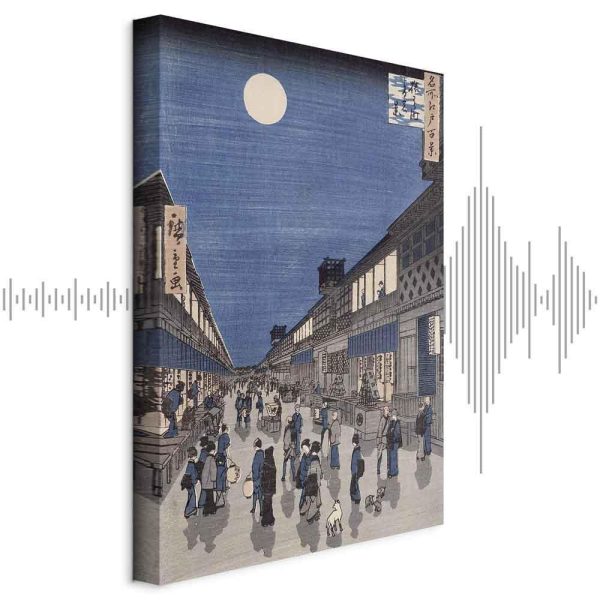 Tableau - Utagawa Hiroshige – Night time view of Saruwaka Street