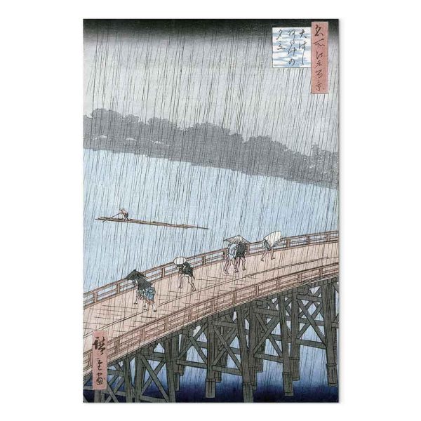 Tableau - Utagawa Hiroshige – Sudden Shower over Shin-Ohashi Bridge and Atake