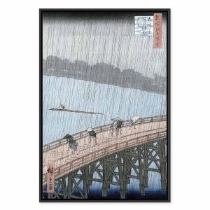 Tableau - Utagawa Hiroshige – Sudden Shower over Shin-Ohashi Bridge and Atake