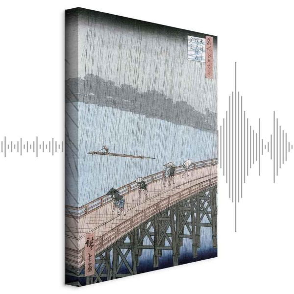 Tableau - Utagawa Hiroshige – Sudden Shower over Shin-Ohashi Bridge and Atake