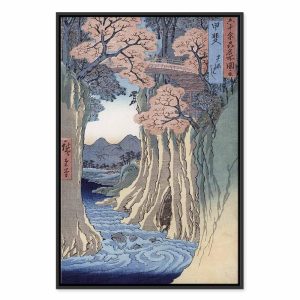 Tableau - Utagawa Hiroshige – The monkey bridge in the Kai province