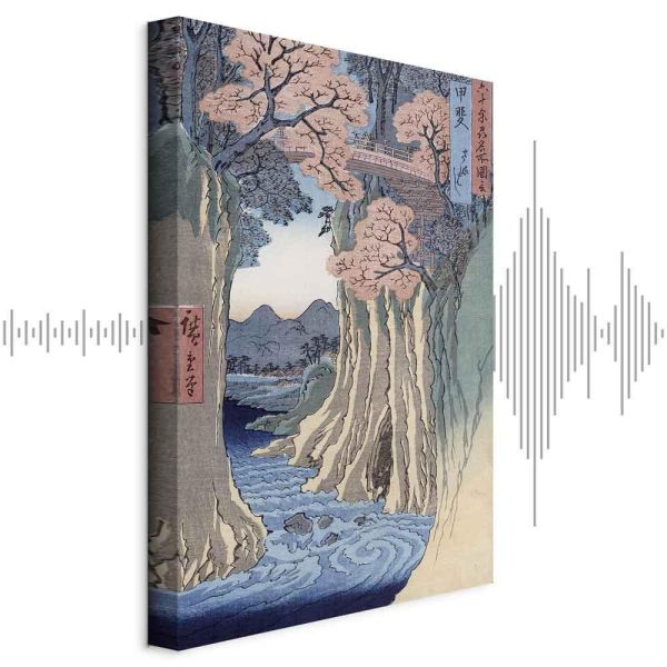 Tableau - Utagawa Hiroshige – The monkey bridge in the Kai province