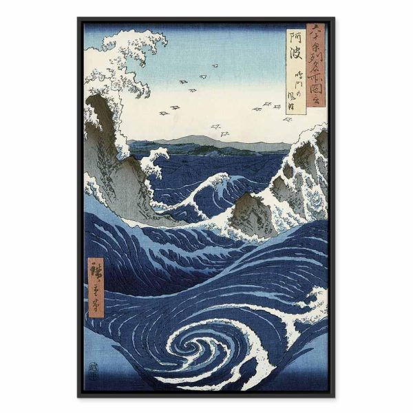 Tableau - Utagawa Hiroshige – View of the Naruto whirlpools at Awa