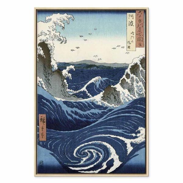 Tableau - Utagawa Hiroshige – View of the Naruto whirlpools at Awa