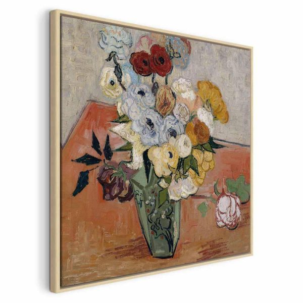 Tableau - Vincent Van Gogh – Stilllife with Japanese vase, roses and anemones