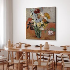 Tableau - Vincent Van Gogh – Stilllife with Japanese vase, roses and anemones